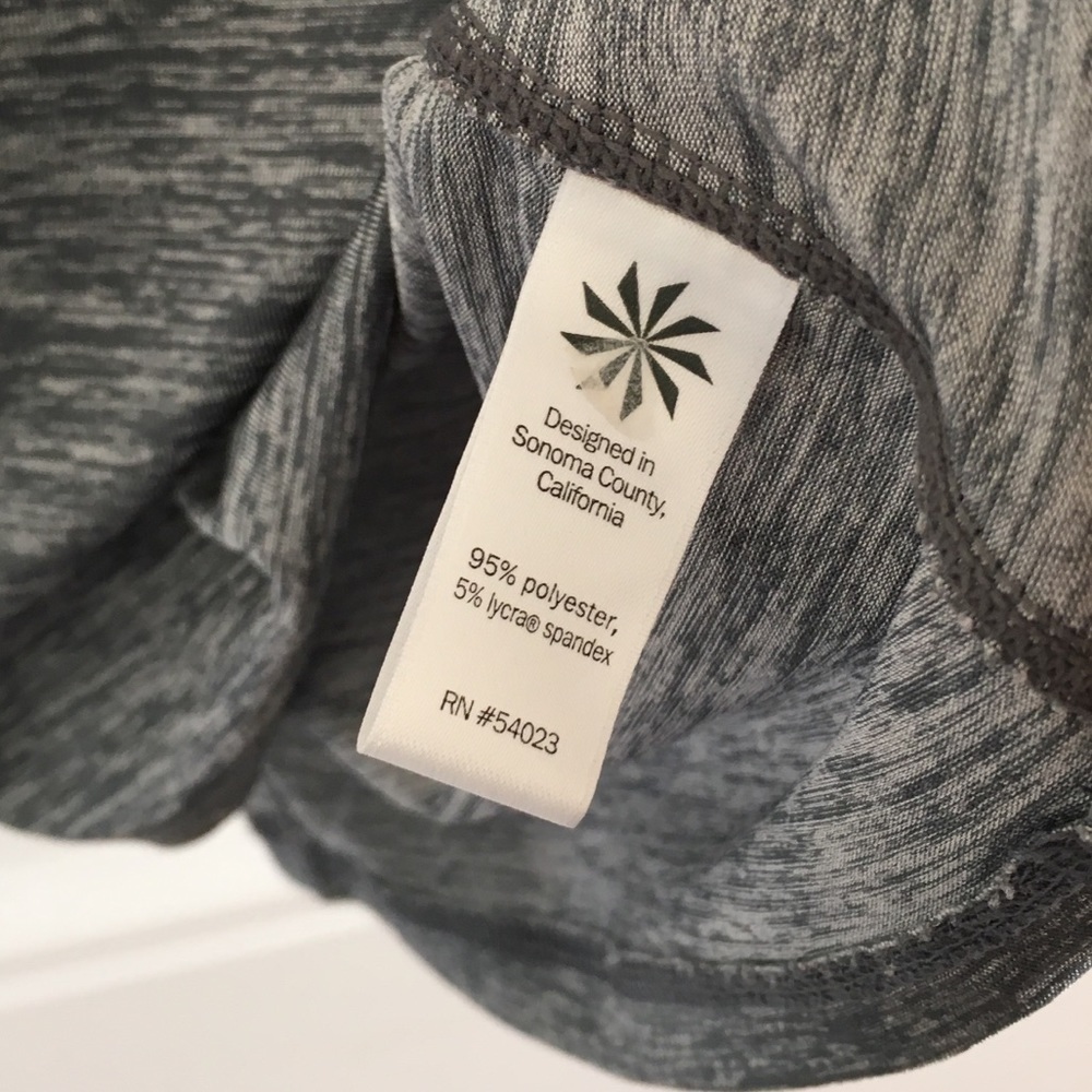 Athleta Utopia Mesh Cutout Halter Gray Tank - Picture 5 of 6